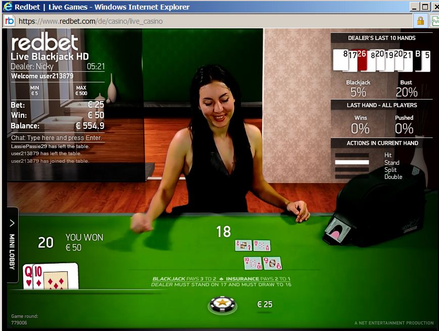 Redbet Live Casino