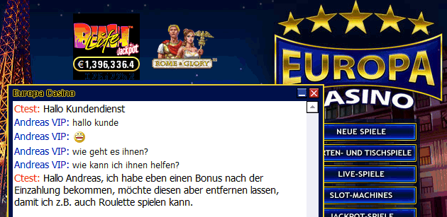 Europa Casino Live Test