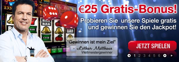 Casino770  Free Bonus 25 Euro - ohne Einzahlung