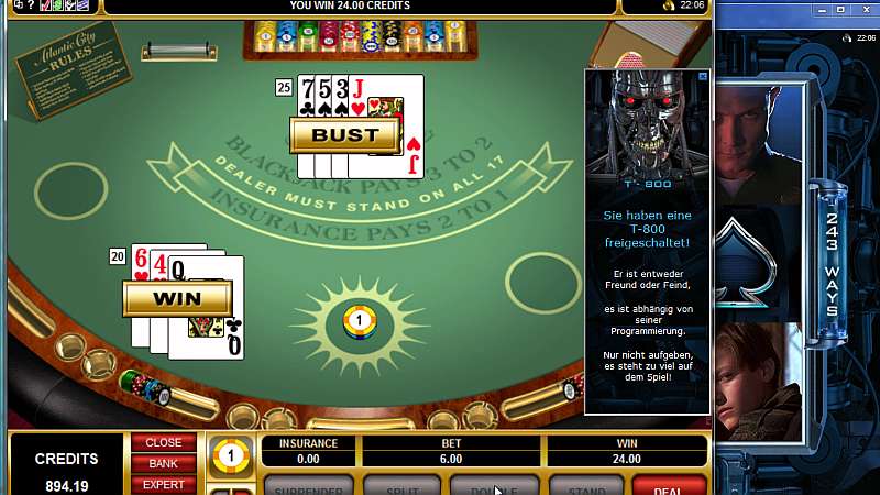 Terminator2 Slot Microgaming Testergebnisse