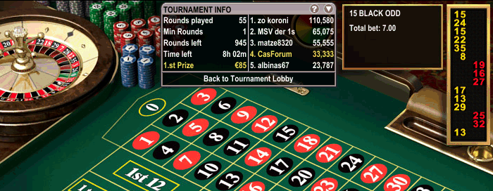 Online Roulette Turnier der Boss Media Casinos. Vom Blackjack Heaven Casino aus spiele ich unter dem Namen Casforum mit und bin zur Zeit im Preisgeld-Bereich