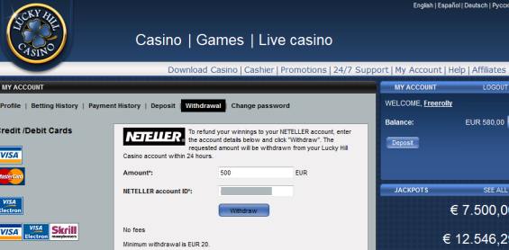 Lucky Hill Casino mit Live Dealer Games