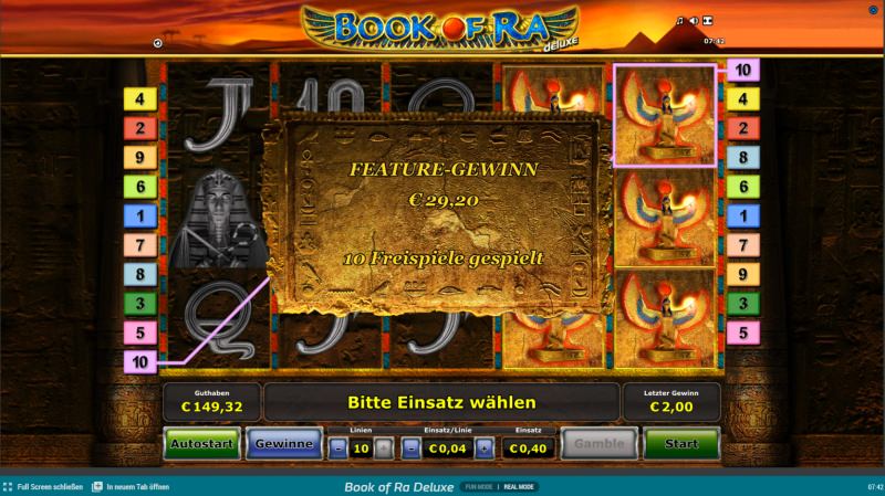 Book of Ra Casinotest - 1000fache Auszahlung beim Freispiel