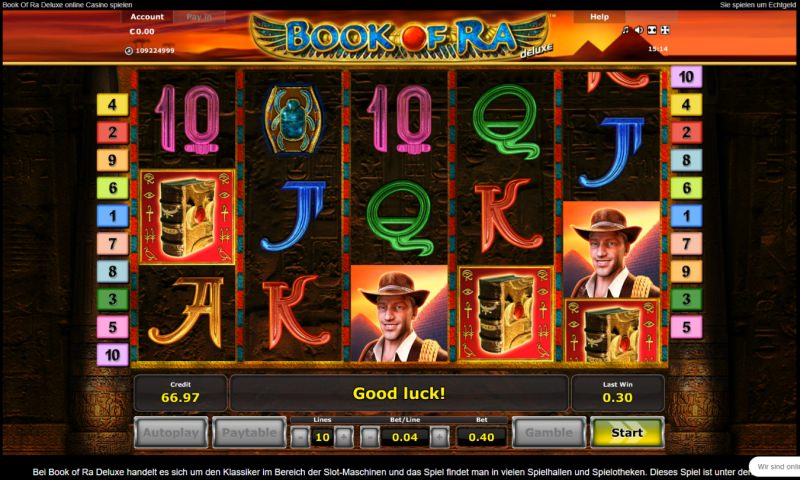 Book of Ra Casinotest - 1000fache Auszahlung beim Freispiel