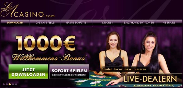 LesA Casino - neues Playtech Casino mit 500 Euro Bonus