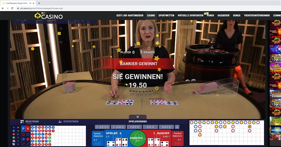 PH Casino - Livecasino getestet