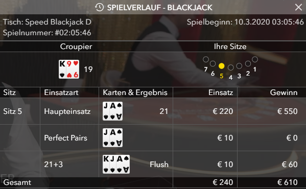 Live Speed Blackjack - die Super Fast Speed Version von Evolution Gaming